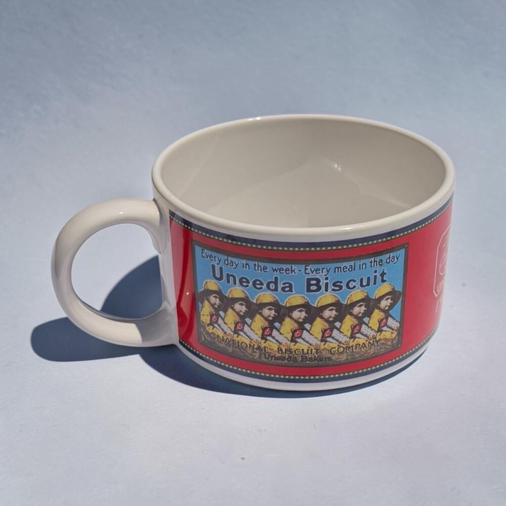 Vintage 1980s Nabisco Uneeda Biscuit Soup Handled Mug 1923 Anniversary Edition